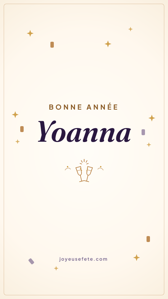 Image « Bonne année Yoanna » au format story