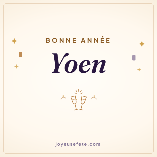 Image carrée « Bonne année Yoen » pour WhatsApp