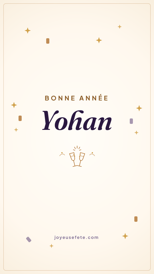 Image « Bonne année Yohan » au format story