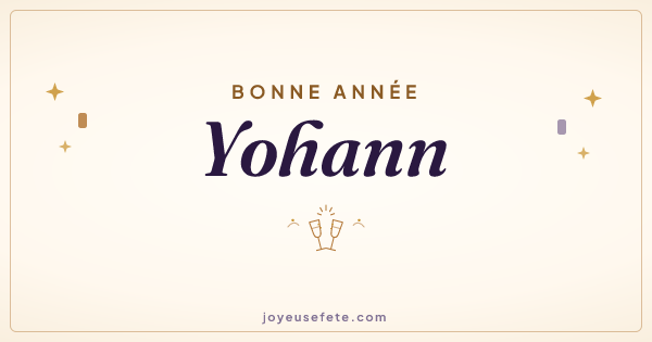 Image « Bonne année Yohann » au format large