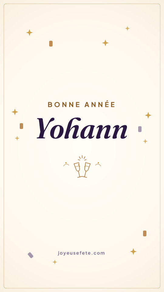 Image « Bonne année Yohann » au format story