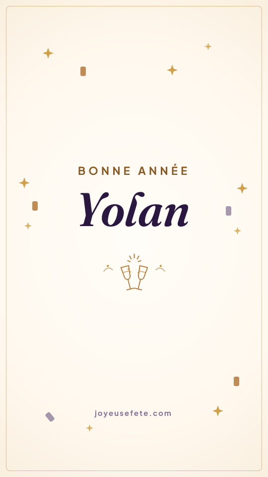 Image « Bonne année Yolan » au format story