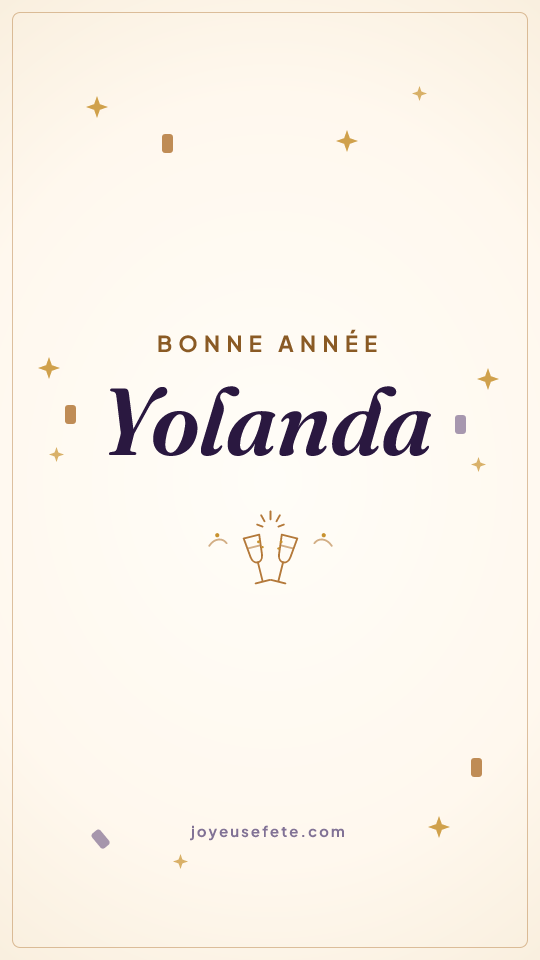 Image « Bonne année Yolanda » au format story