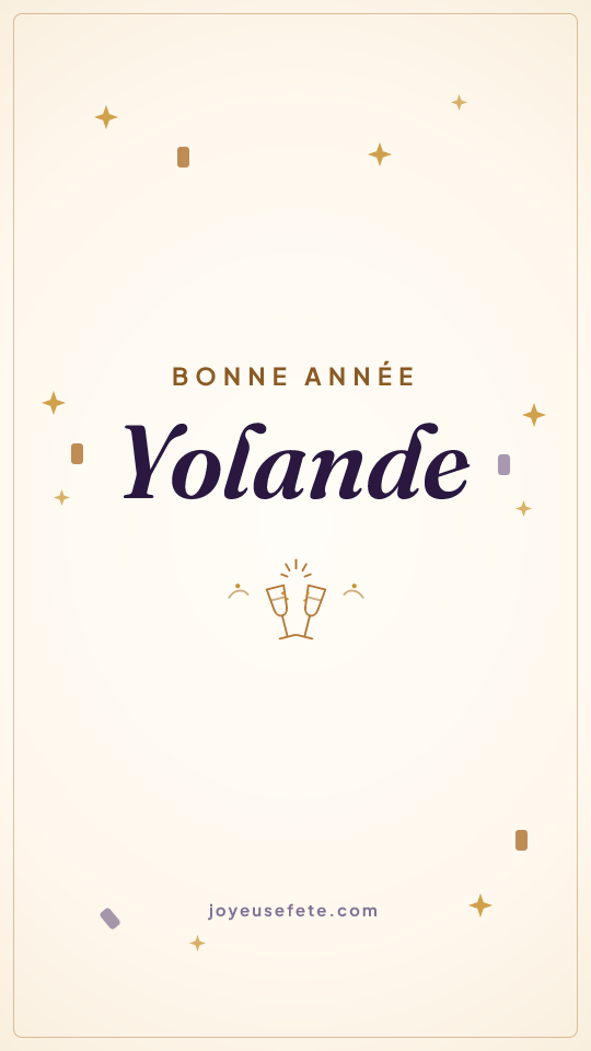 Image « Bonne année Yolande » au format story
