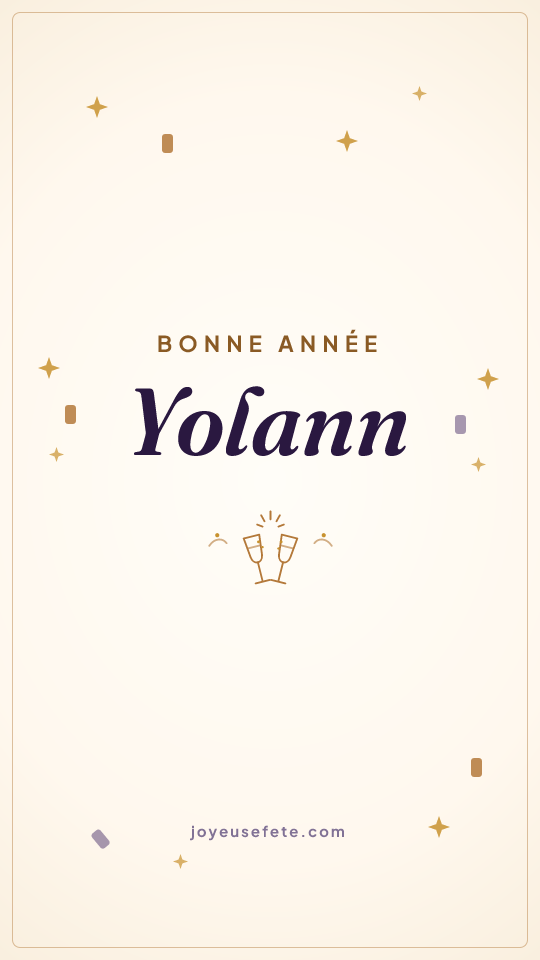 Image « Bonne année Yolann » au format story
