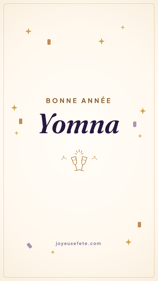 Image « Bonne année Yomna » au format story