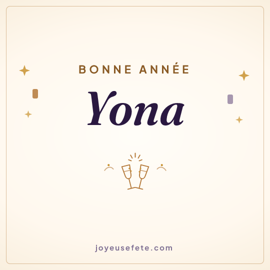 Image carrée « Bonne année Yona » pour WhatsApp