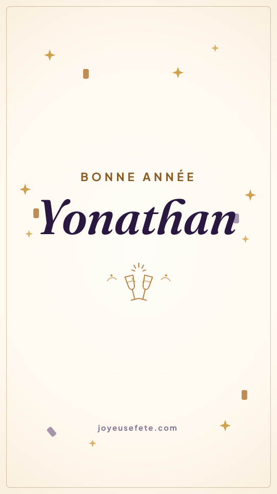 Image « Bonne année Yonathan » au format story