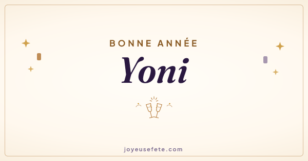 Image « Bonne année Yoni » au format large