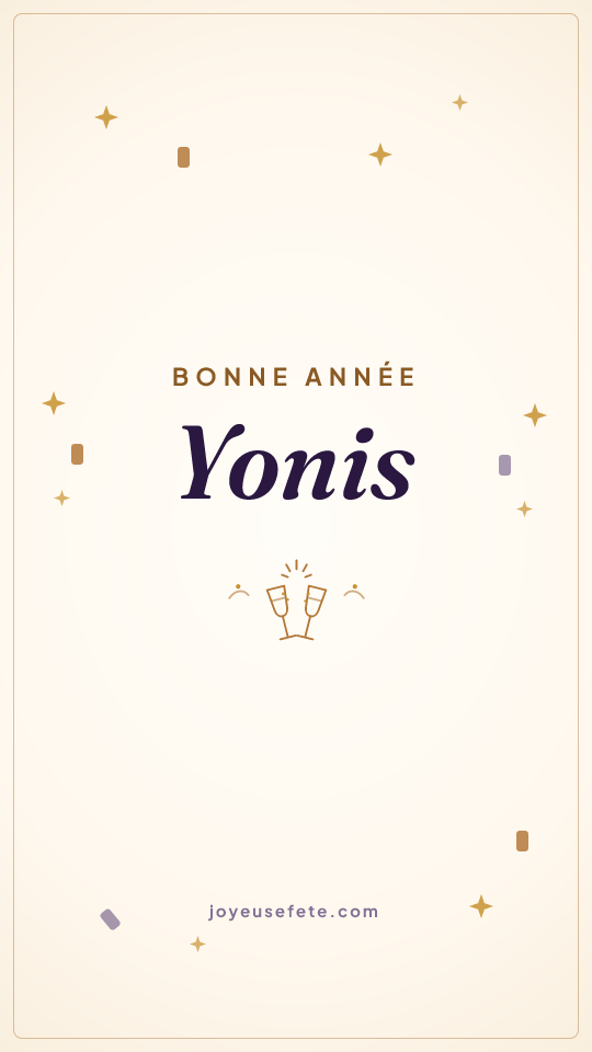 Image « Bonne année Yonis » au format story