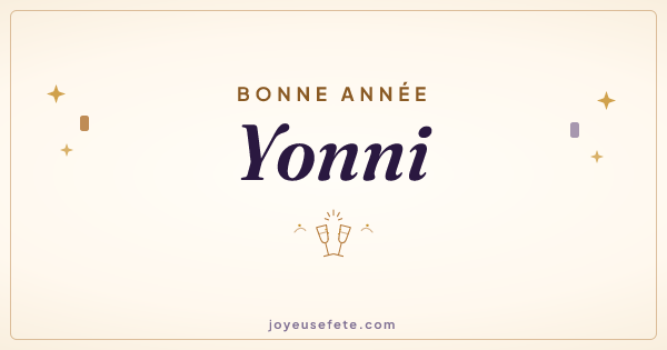 Image « Bonne année Yonni » au format large