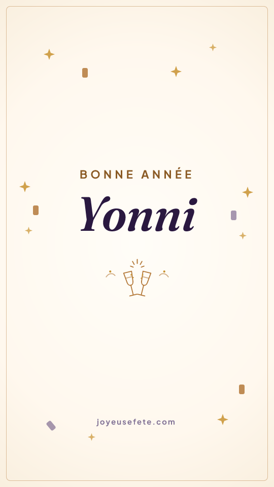 Image « Bonne année Yonni » au format story