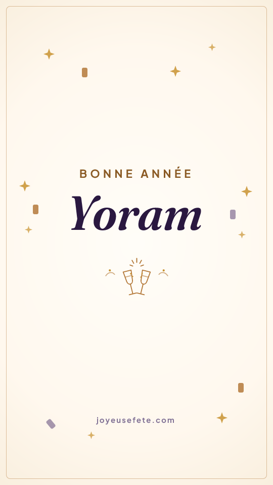 Image « Bonne année Yoram » au format story