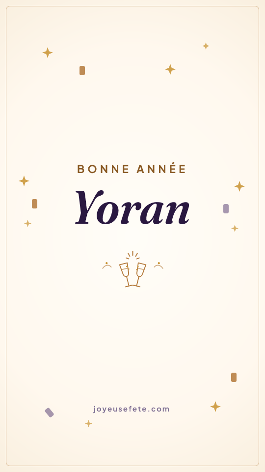 Image « Bonne année Yoran » au format story