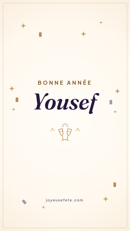 Image « Bonne année Yousef » au format story