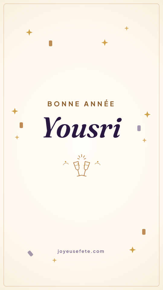 Image « Bonne année Yousri » au format story
