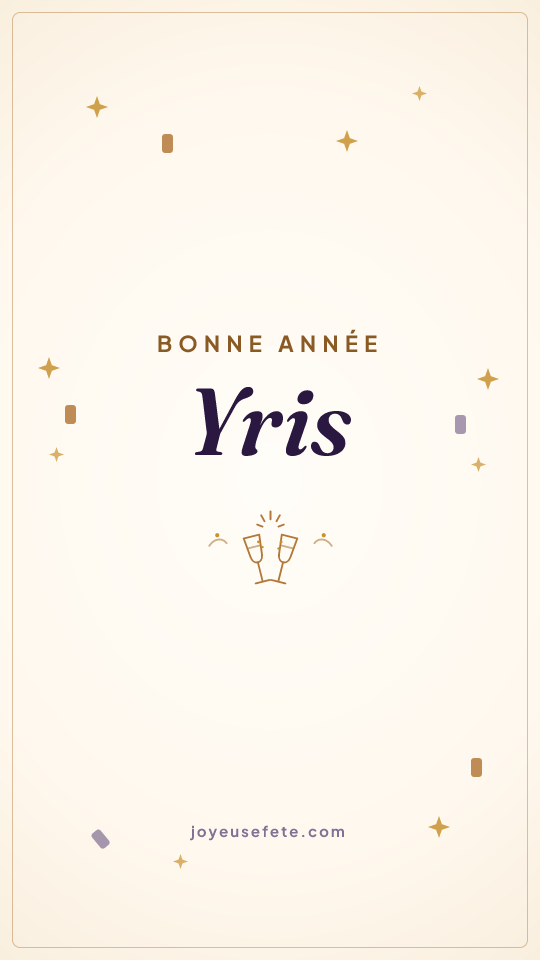 Image « Bonne année Yris » au format story