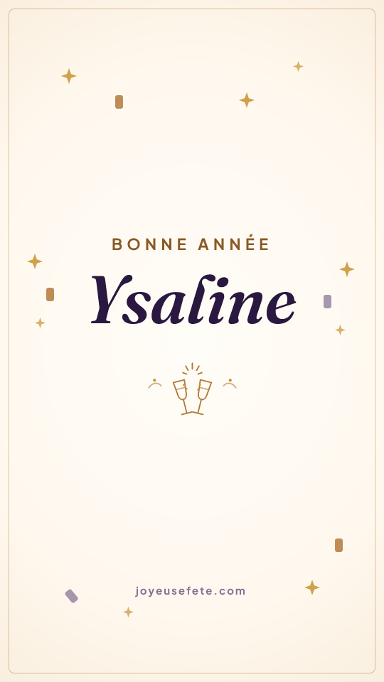 Image « Bonne année Ysaline » au format story
