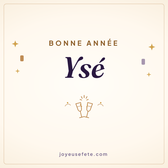 Image carrée « Bonne année Ysé » pour WhatsApp