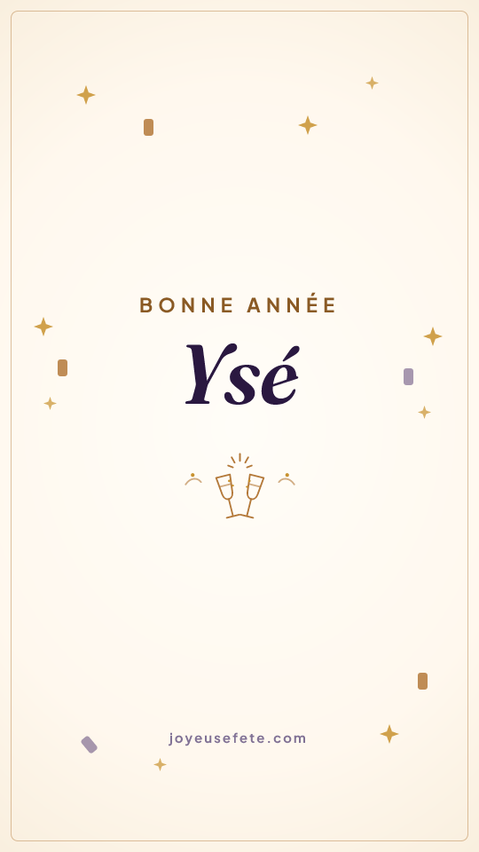 Image « Bonne année Ysé » au format story