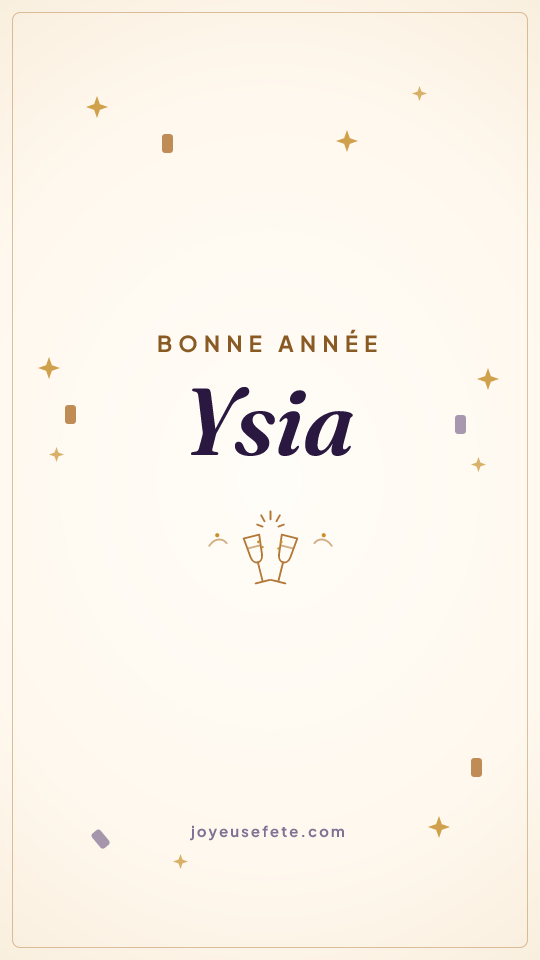 Image « Bonne année Ysia » au format story