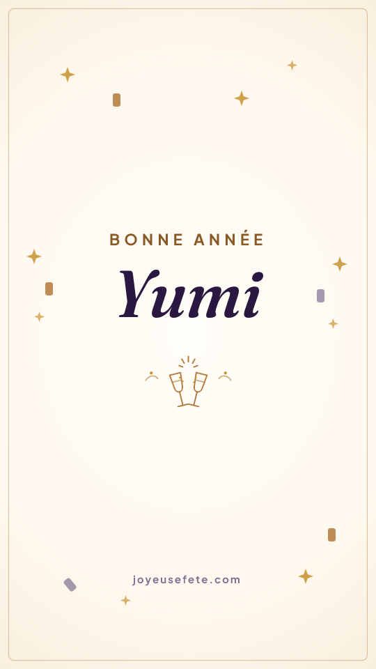 Image « Bonne année Yumi » au format story
