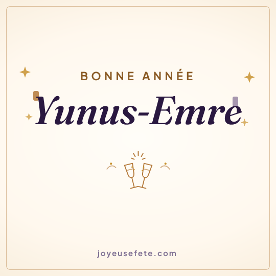 Image carrée « Bonne année Yunus-Emre » pour WhatsApp
