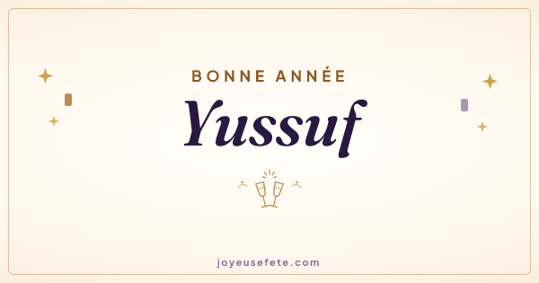 Image « Bonne année Yussuf » au format large