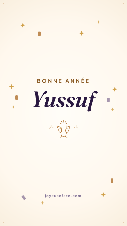 Image « Bonne année Yussuf » au format story