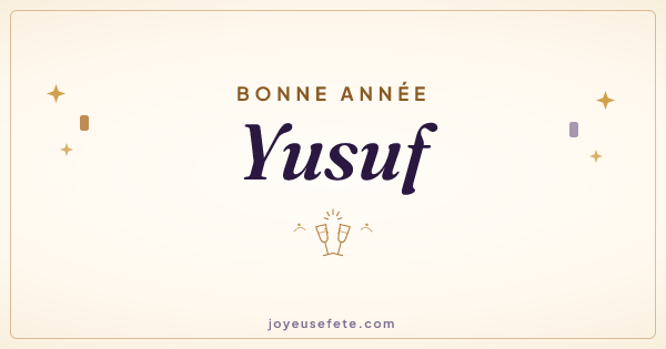 Image « Bonne année Yusuf » au format large