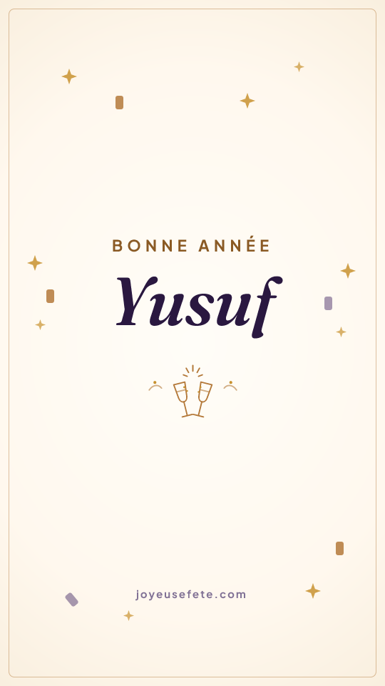 Image « Bonne année Yusuf » au format story