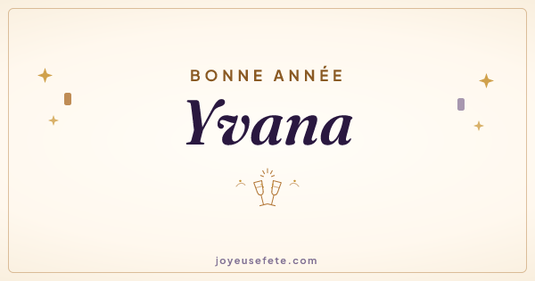 Image « Bonne année Yvana » au format large