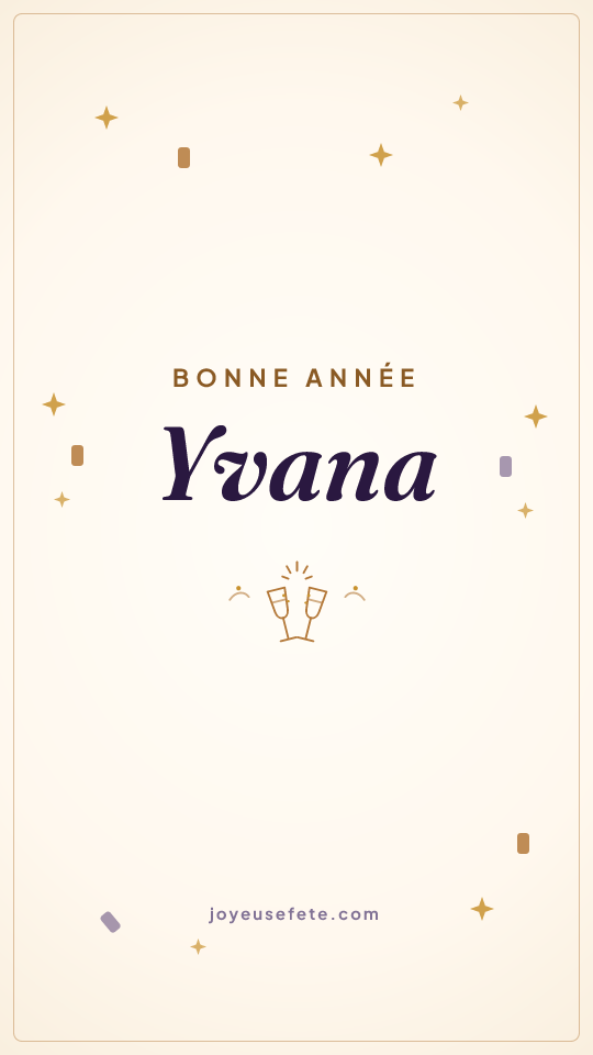Image « Bonne année Yvana » au format story