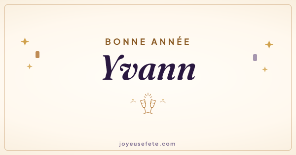 Image « Bonne année Yvann » au format large