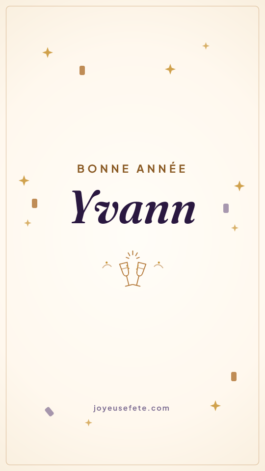 Image « Bonne année Yvann » au format story