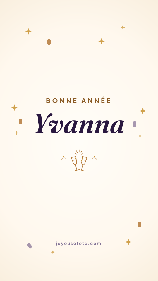 Image « Bonne année Yvanna » au format story