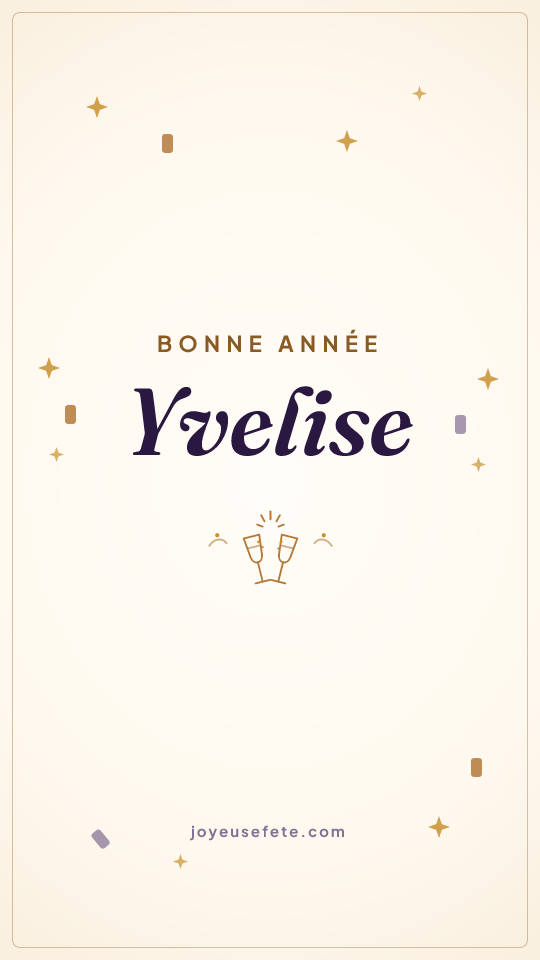 Image « Bonne année Yvelise » au format story