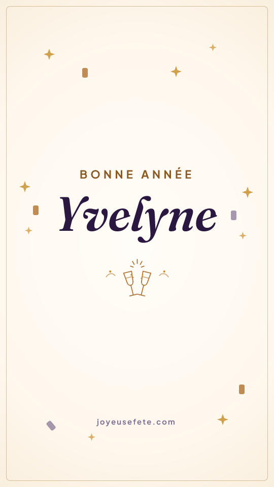 Image « Bonne année Yvelyne » au format story