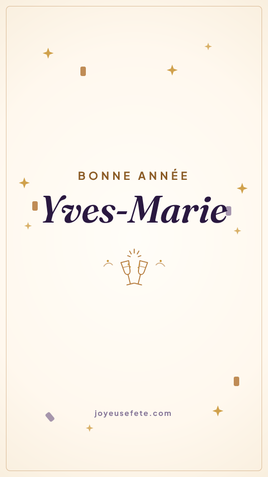 Image « Bonne année Yves-Marie » au format story