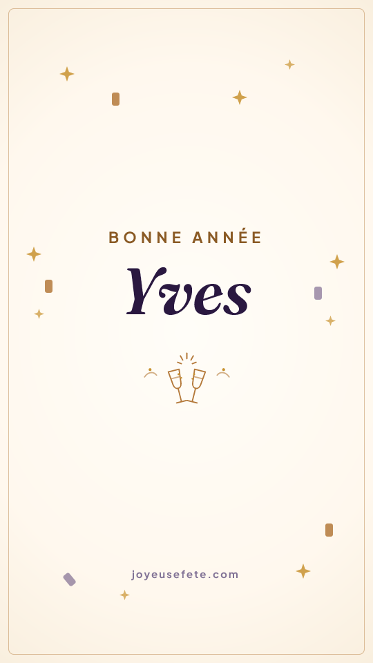 Image « Bonne année Yves » au format story