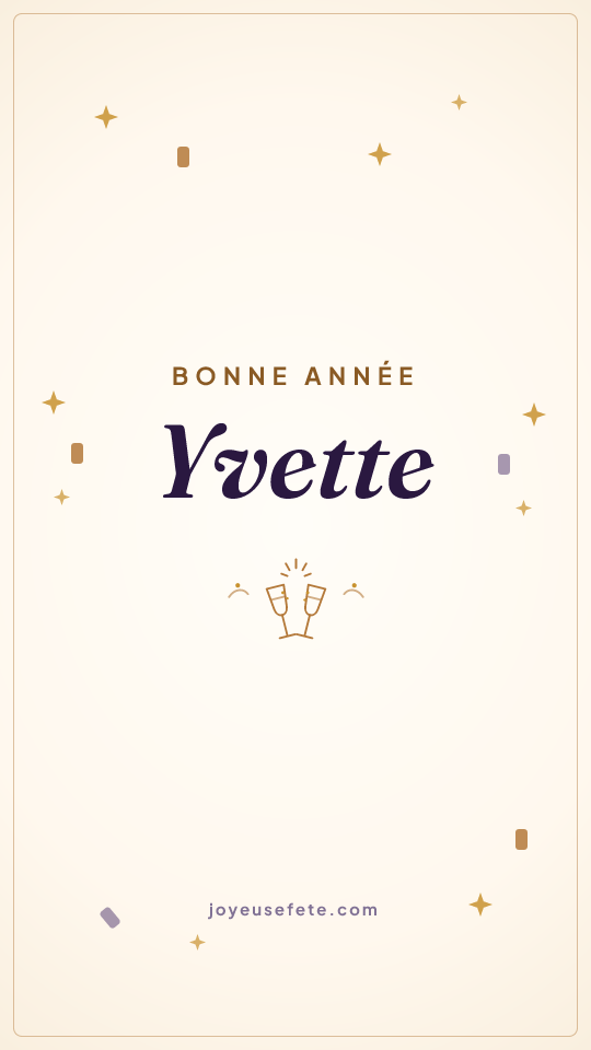Image « Bonne année Yvette » au format story
