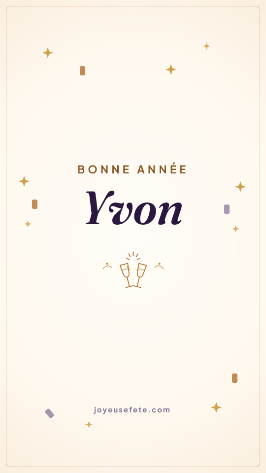 Image « Bonne année Yvon » au format story