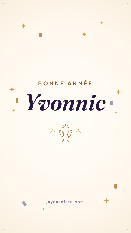 Image « Bonne année Yvonnic » au format story