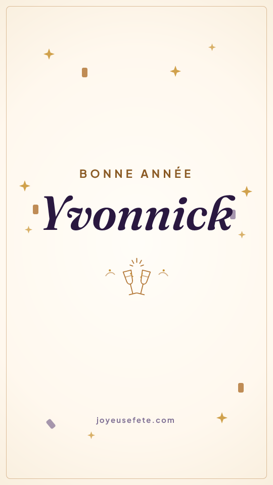 Image « Bonne année Yvonnick » au format story
