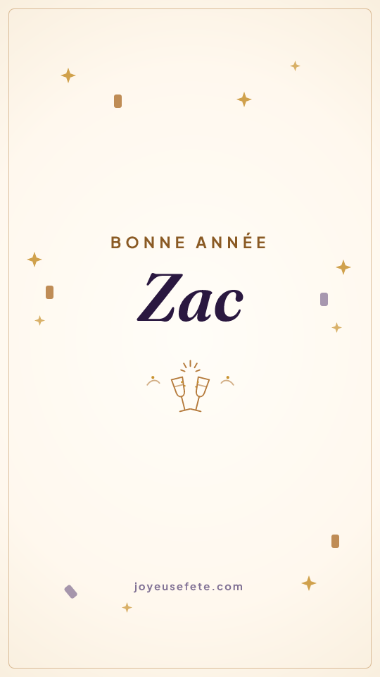 Image « Bonne année Zac » au format story