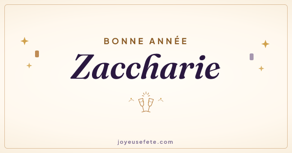 Image « Bonne année Zaccharie » au format large
