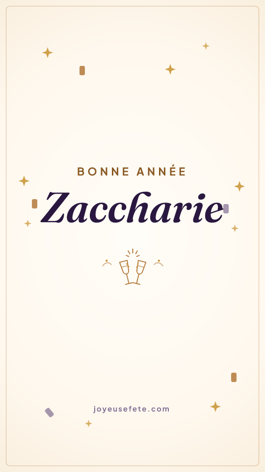 Image « Bonne année Zaccharie » au format story