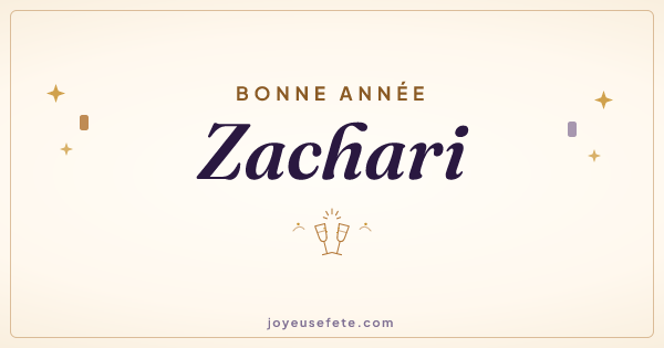 Image « Bonne année Zachari » au format large