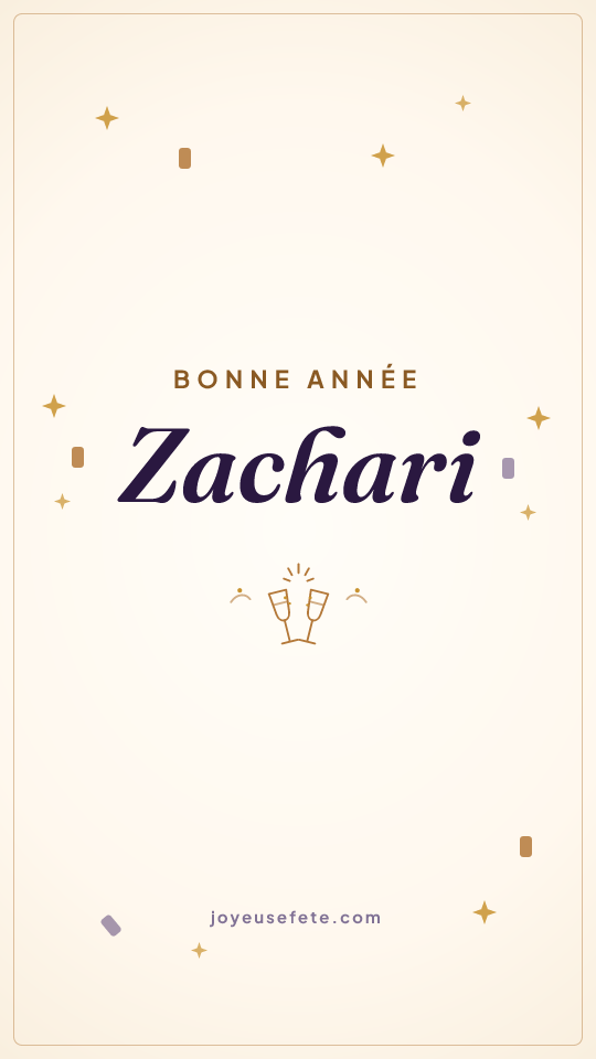 Image « Bonne année Zachari » au format story