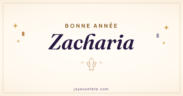 Image « Bonne année Zacharia » au format large